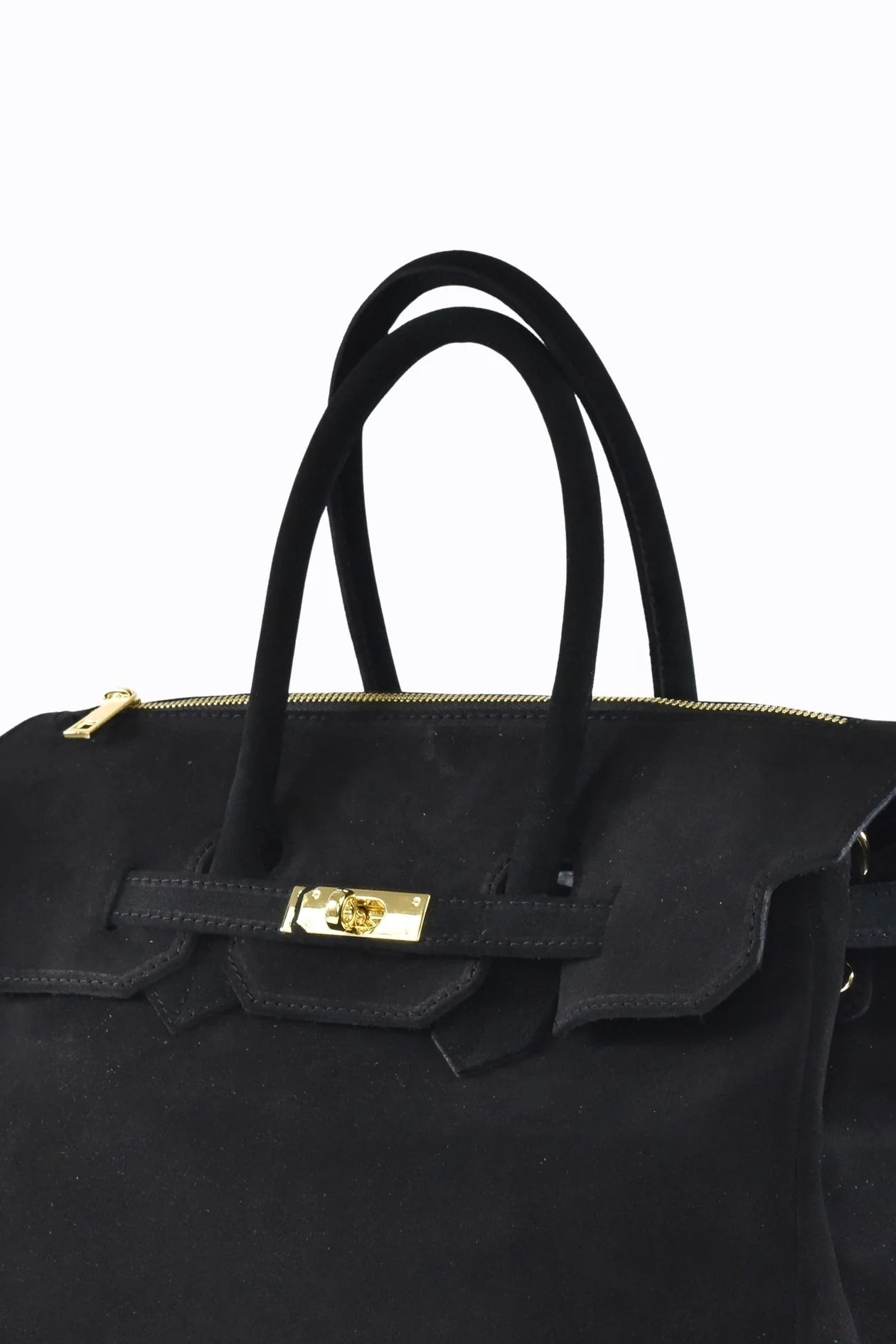 Montalcino Bag in Black Suede Leather