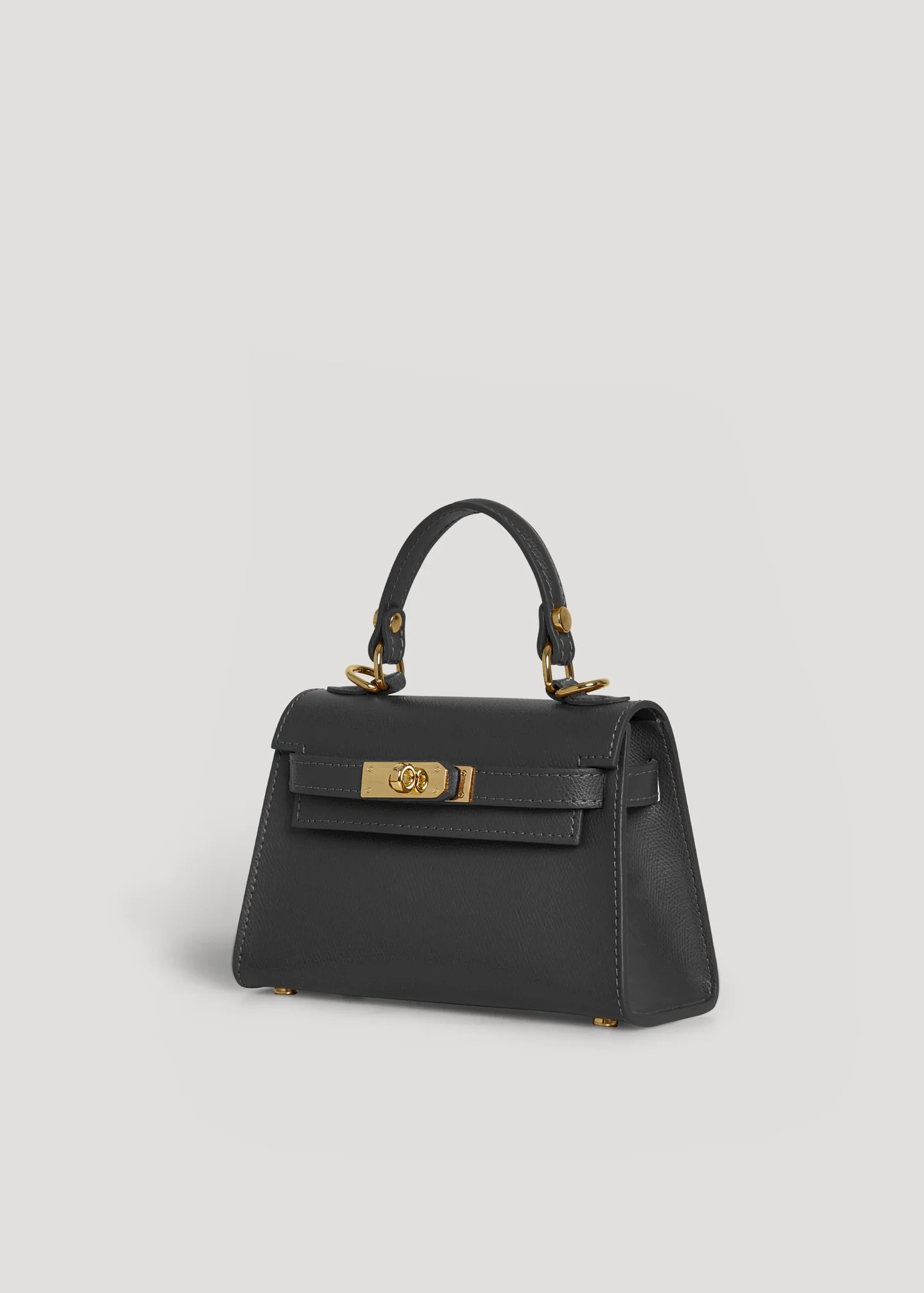 Bellagio Mini Bag in Pebbled Leather Black