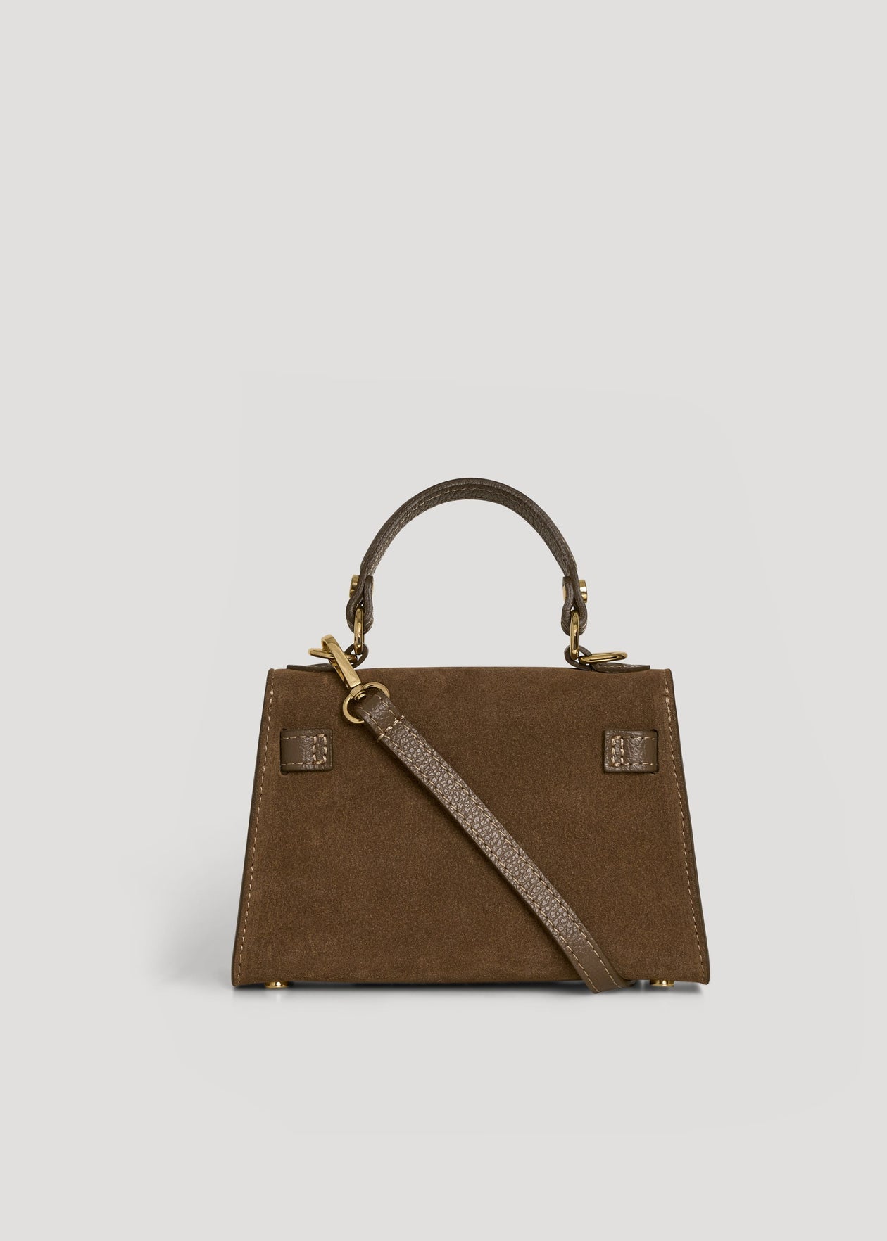 Bellagio Mini Bag in Taupe Suede Leather