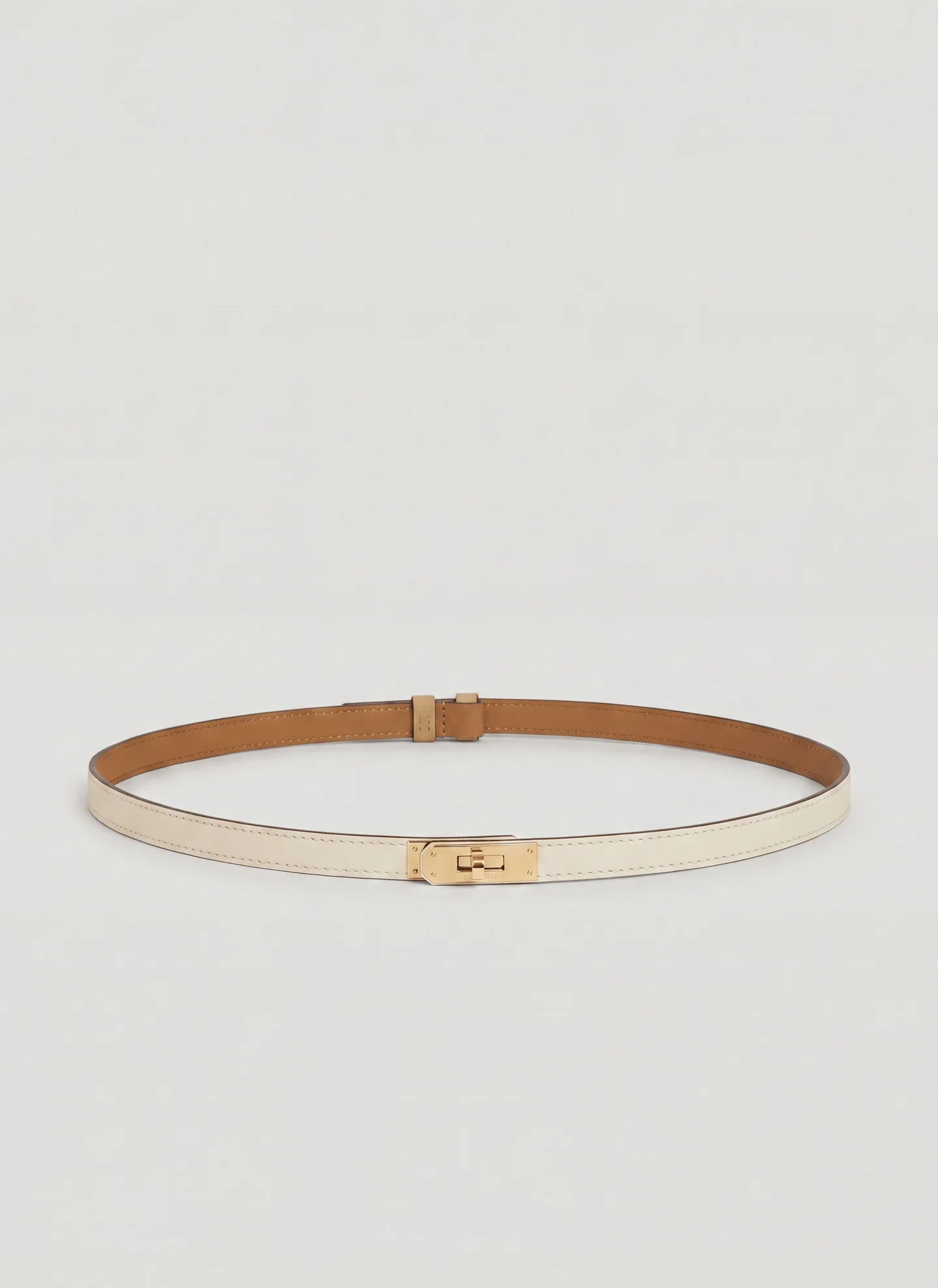 Frati Belt in Dollaro Leather Beige