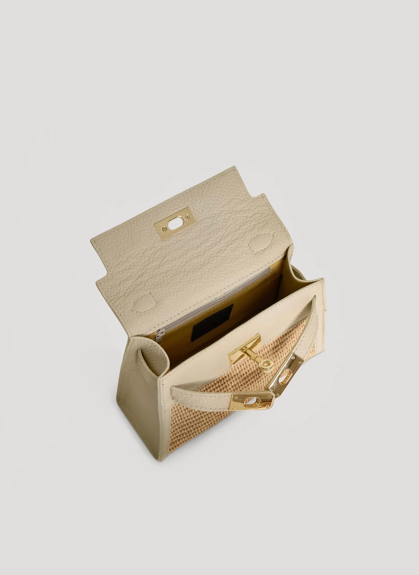 Bellagio Mini  in Raffia e Dollaro Beige