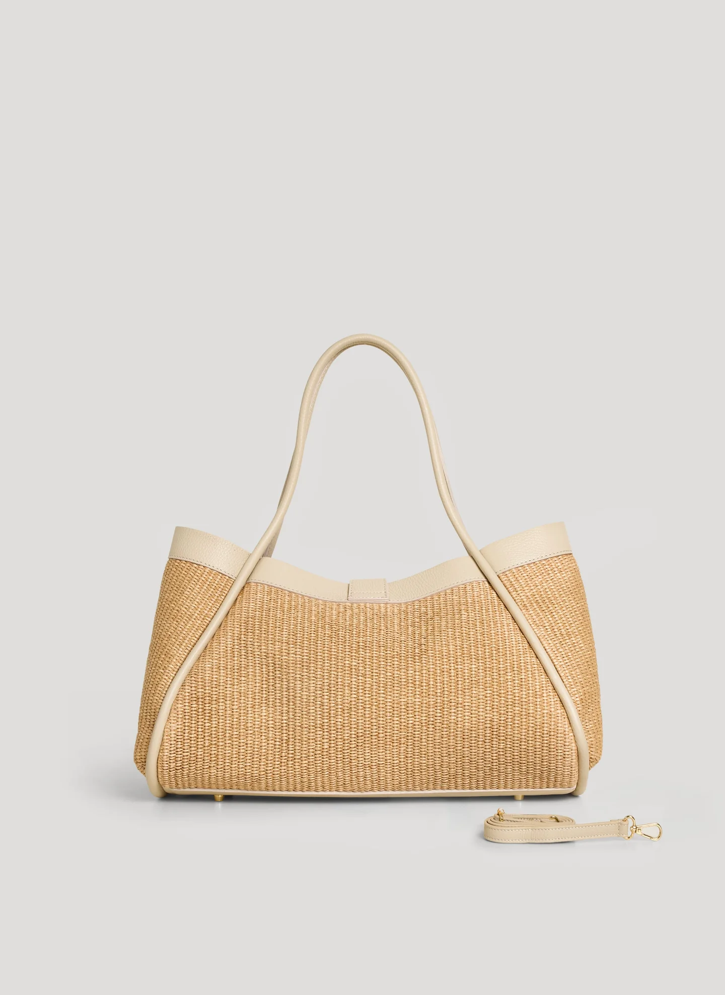 Siena Bag in Raffia e Dollaro Beige