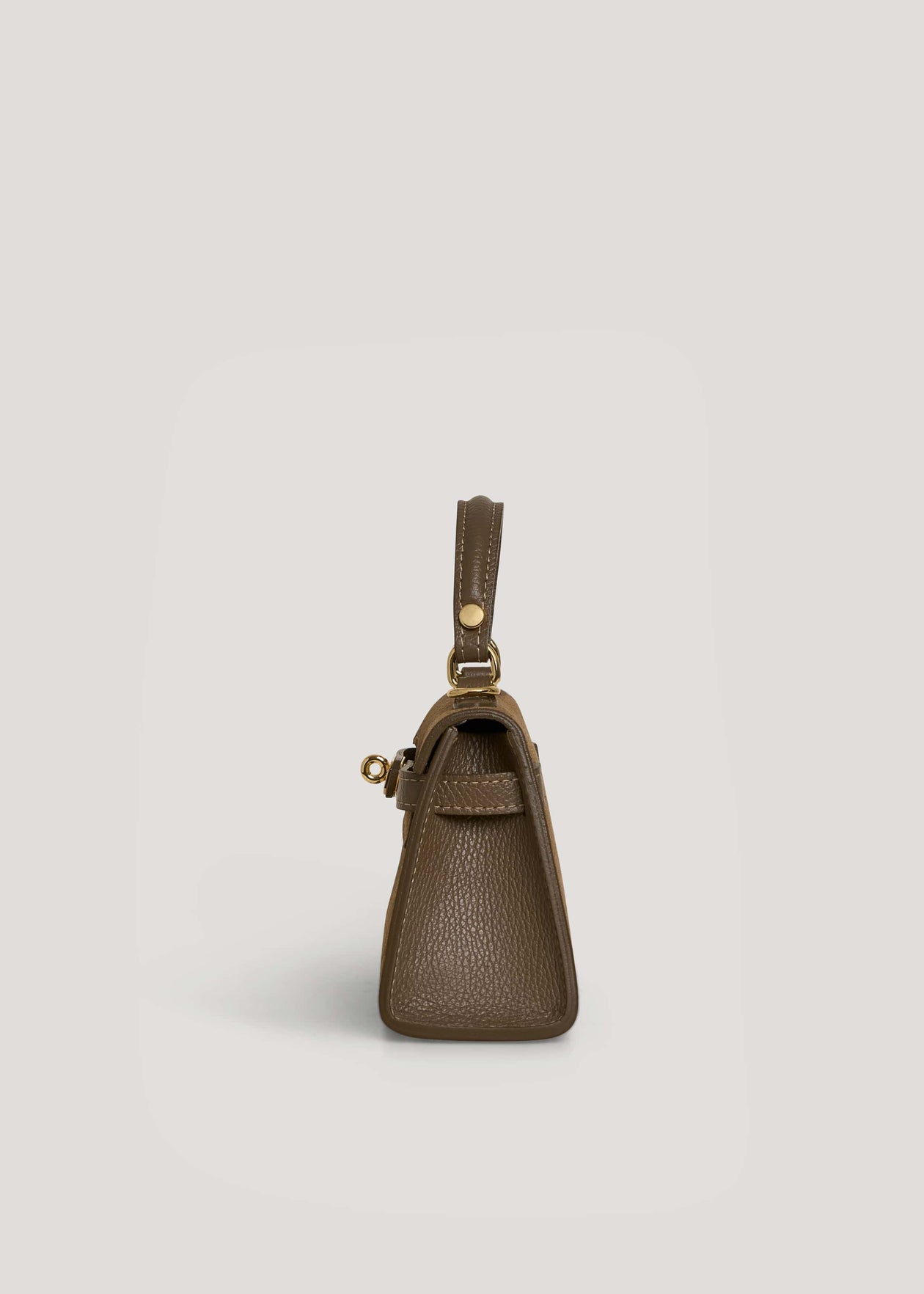 Bellagio Mini Bag in Taupe Suede Leather