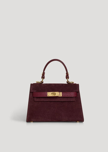 Bellagio Mini bag in Sangre suede leather