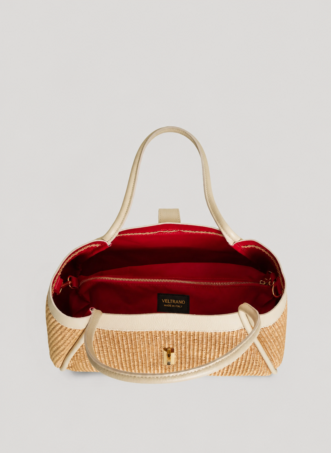 Siena Bag in Raffia e Dollaro Beige
