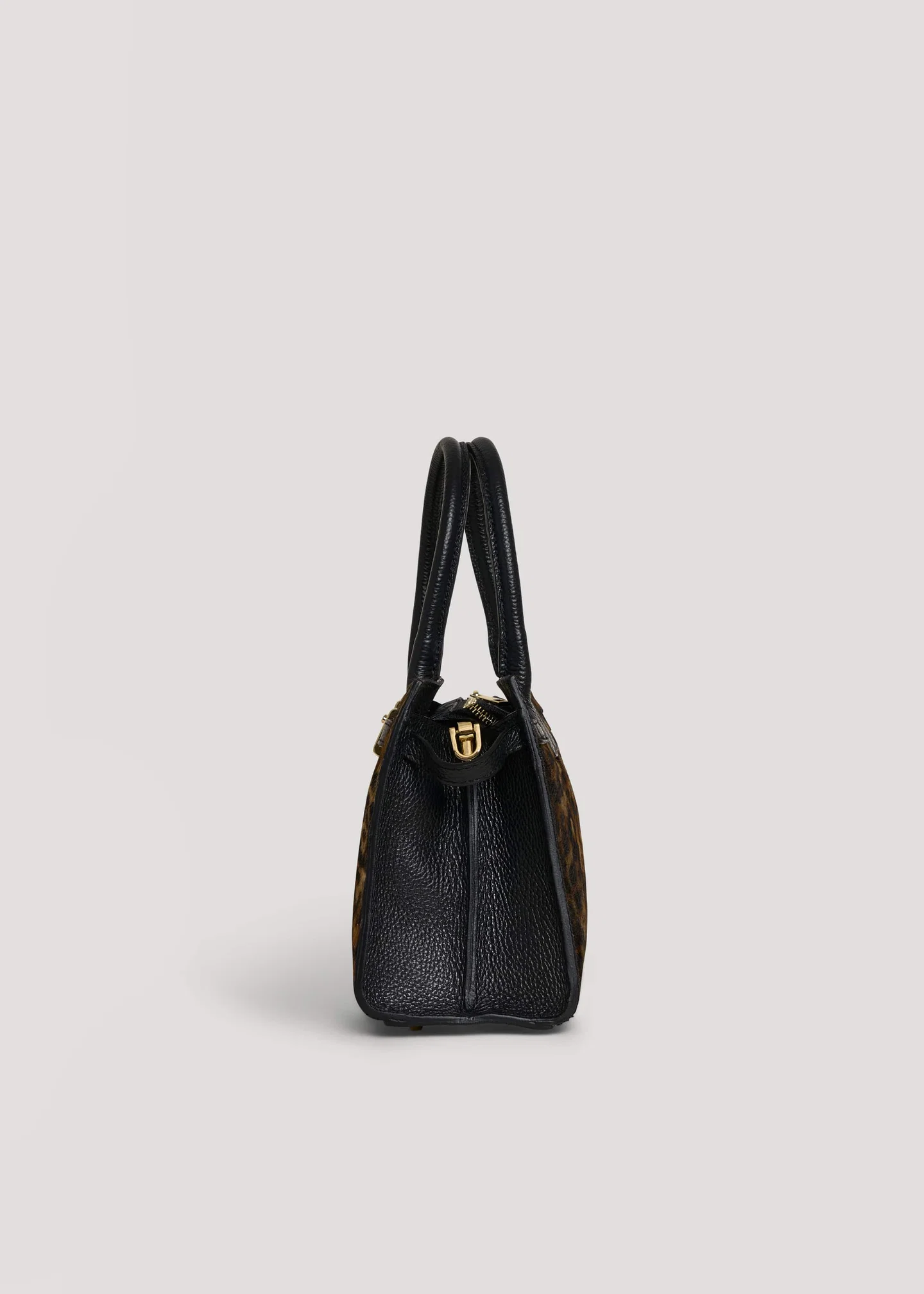 Limited edition Capri bag in black leather and pony skin