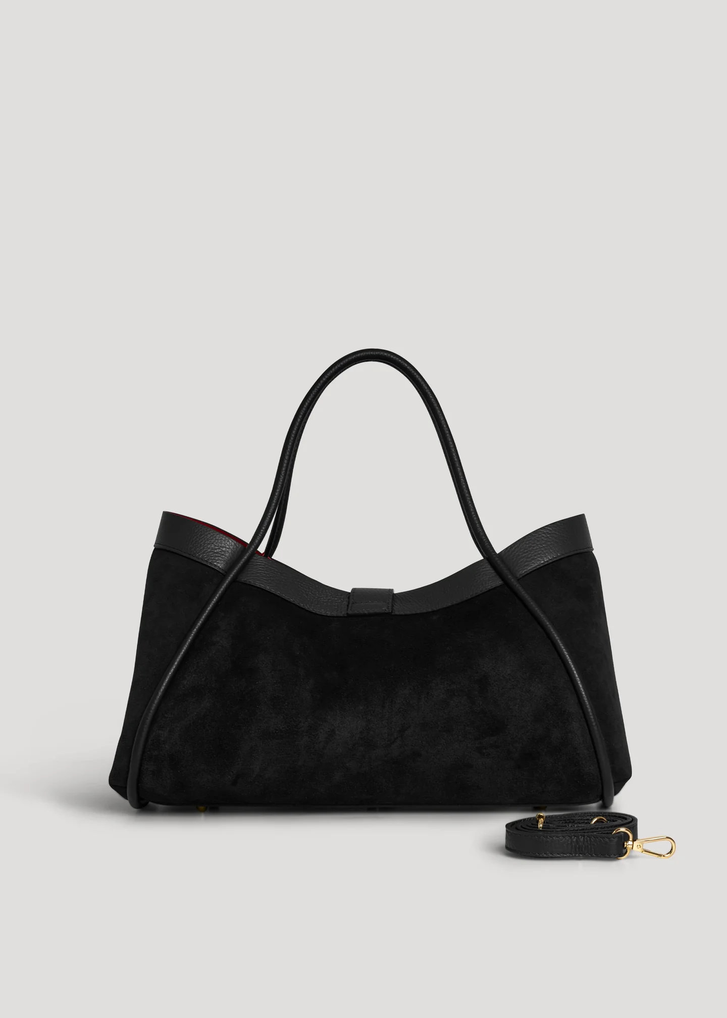 Siena Bag in Black Suede Leather
