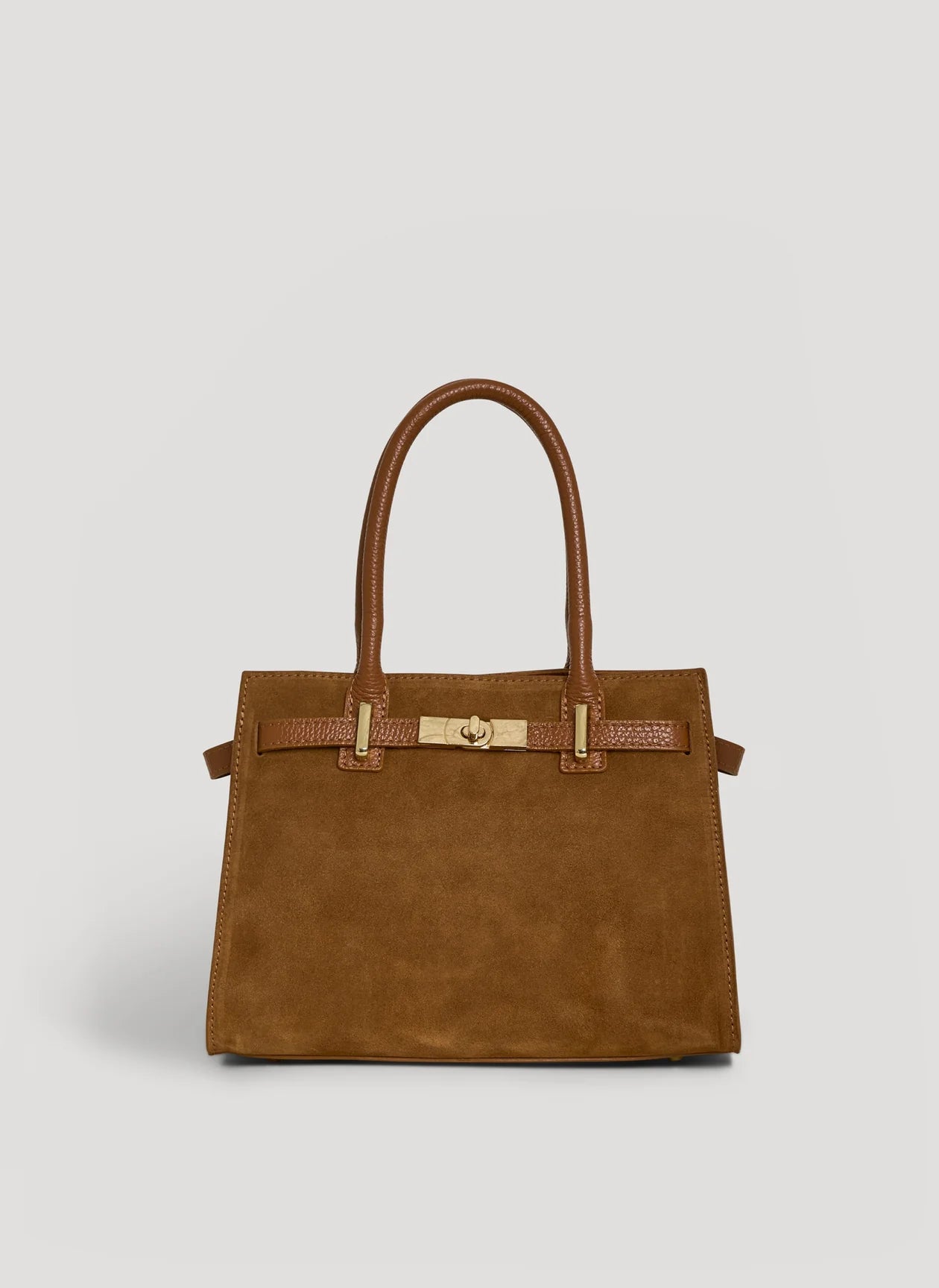 Capri bag in Cognac suede leather