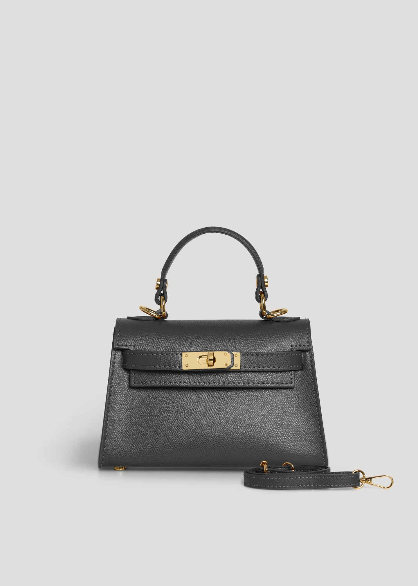 Bellagio Mini Bag in Pebbled Leather Black