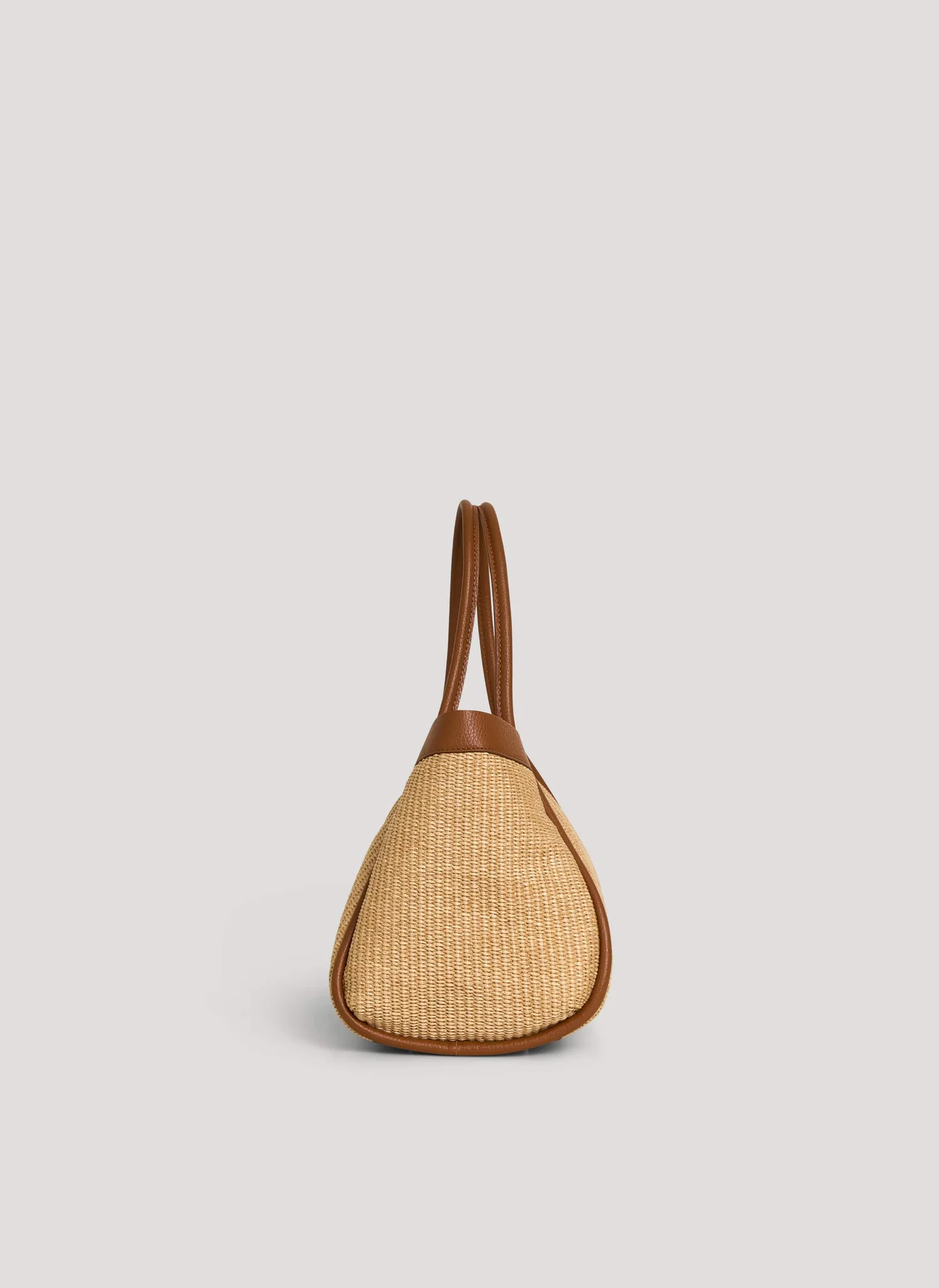 Siena Bag in Raffia e Dollaro Cuoio