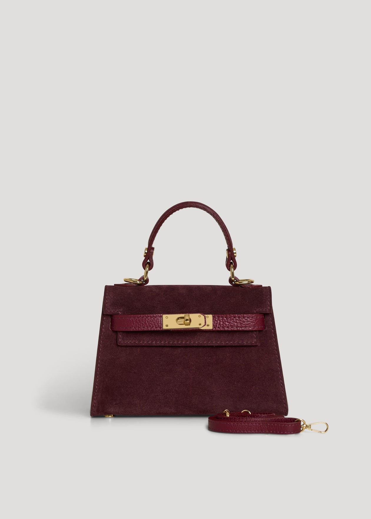 Bellagio Mini bag in Sangre suede leather