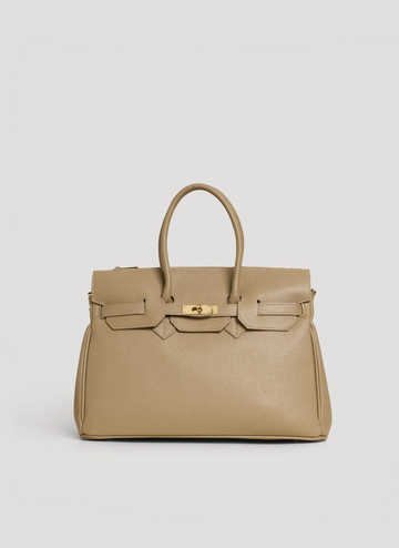Montalcino Bag in Dollaro Leather Light Taupe