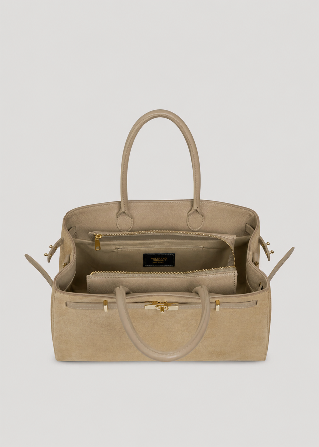 VELTRANO Garda | Borsa Donna in Pelle e Camoscio Made in Italy