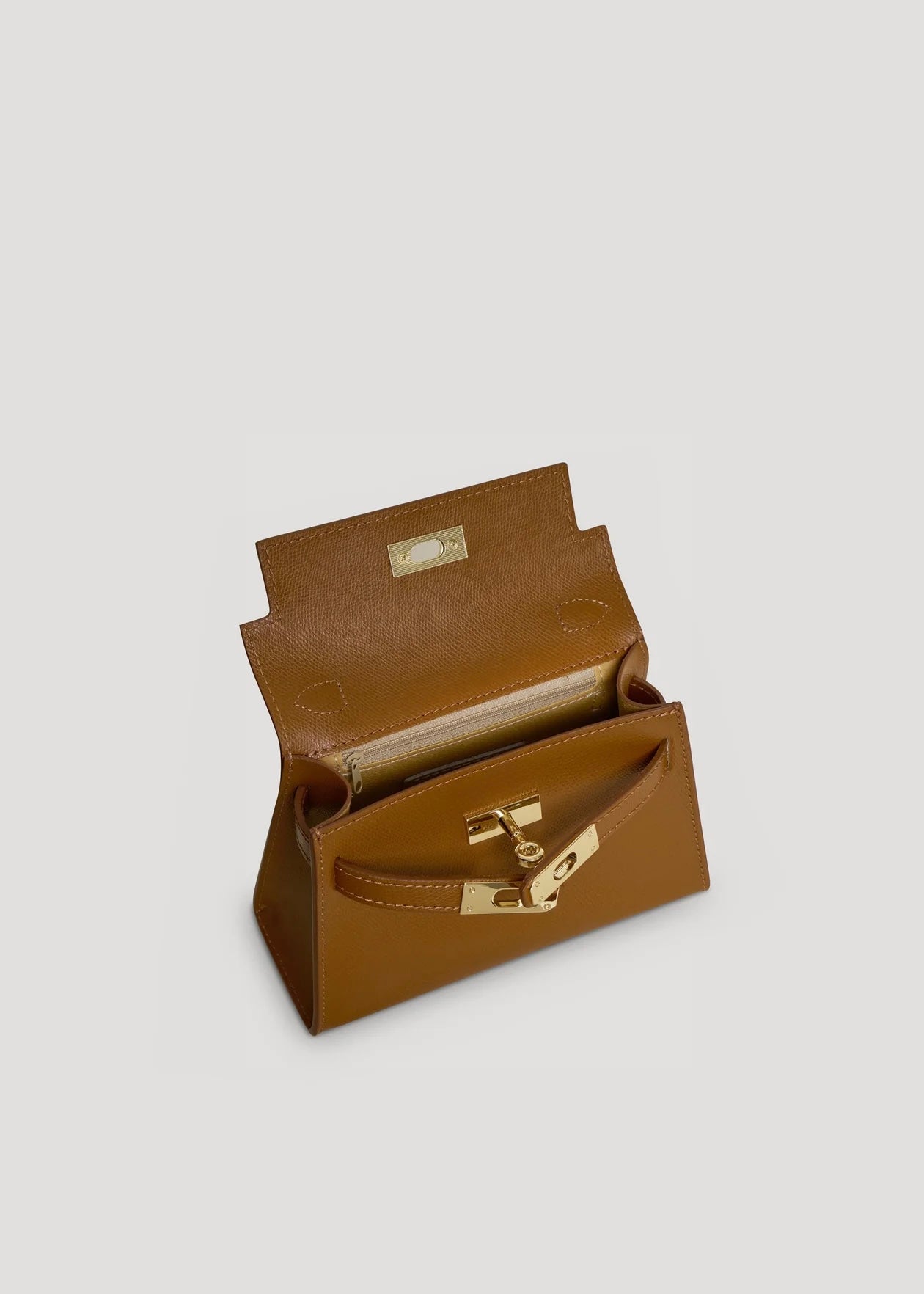 Bellagio Mini Bag in Pebbled Leather Cognac