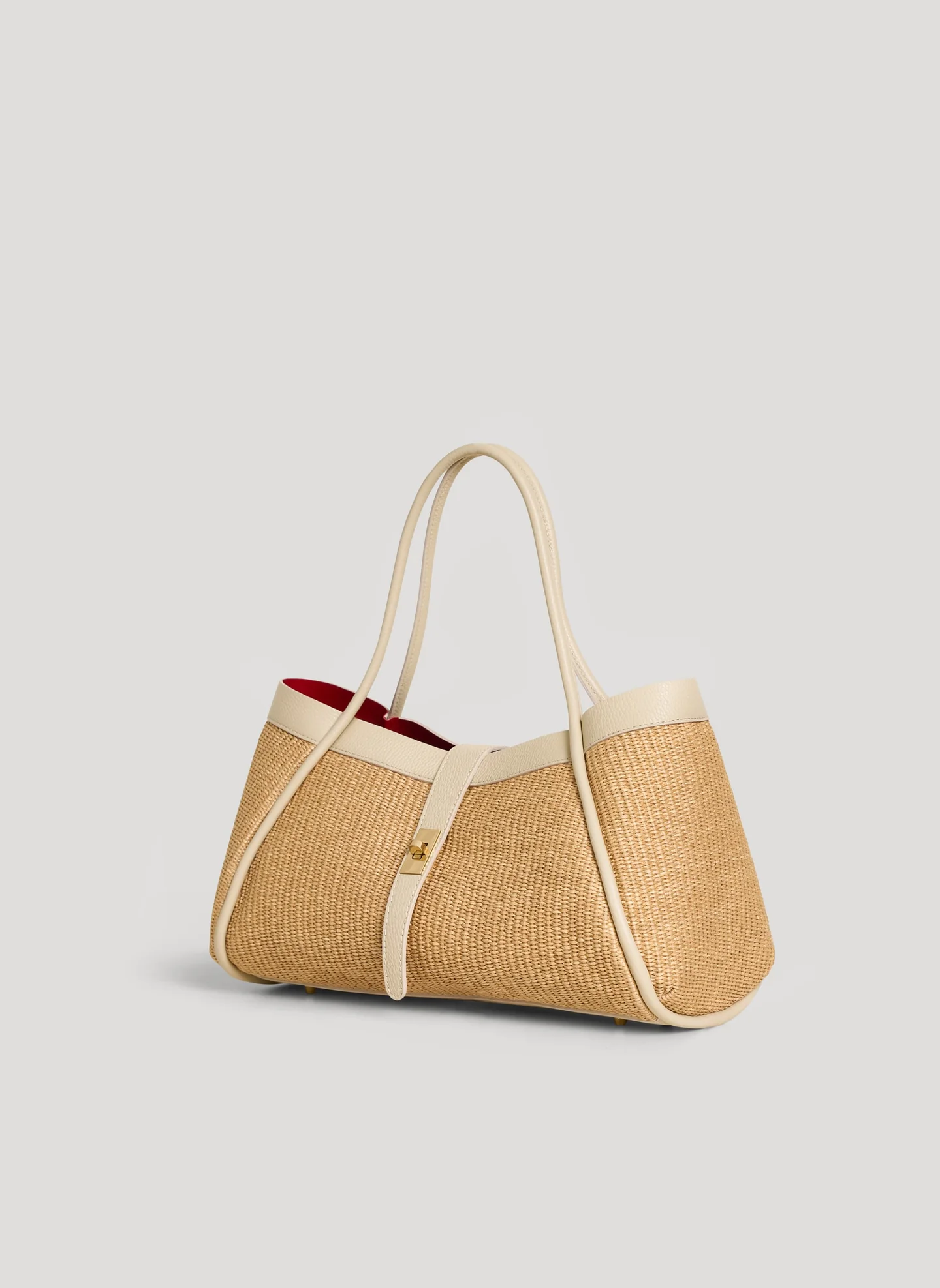 Siena Bag in Raffia e Dollaro Beige