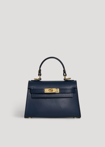 Bellagio Mini Bag in Pebbled Leather Navy