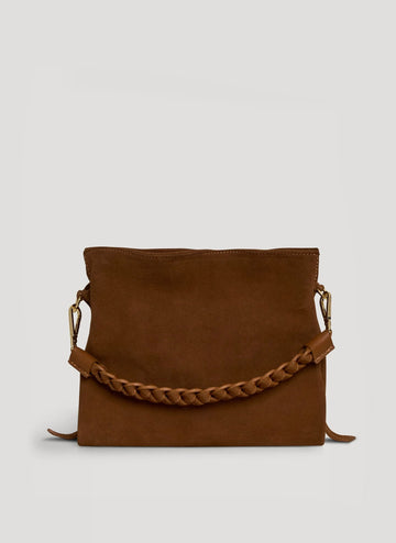 Versilia bag in cognac suede leather