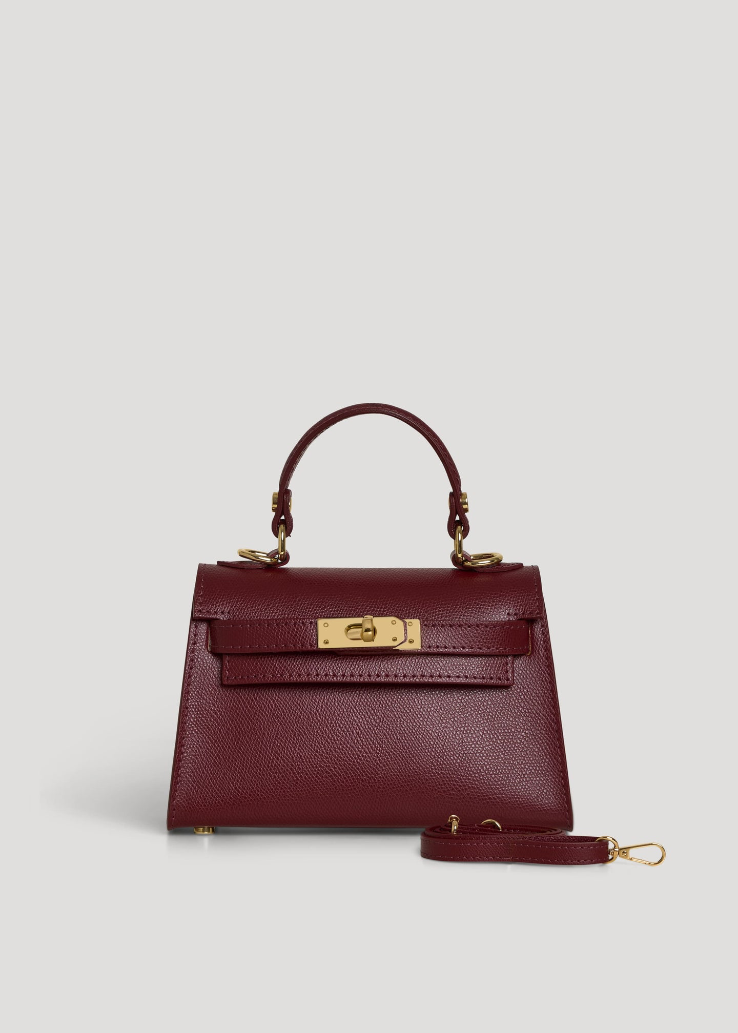 Bellagio Mini Bag in Pebbled Leather Sangre