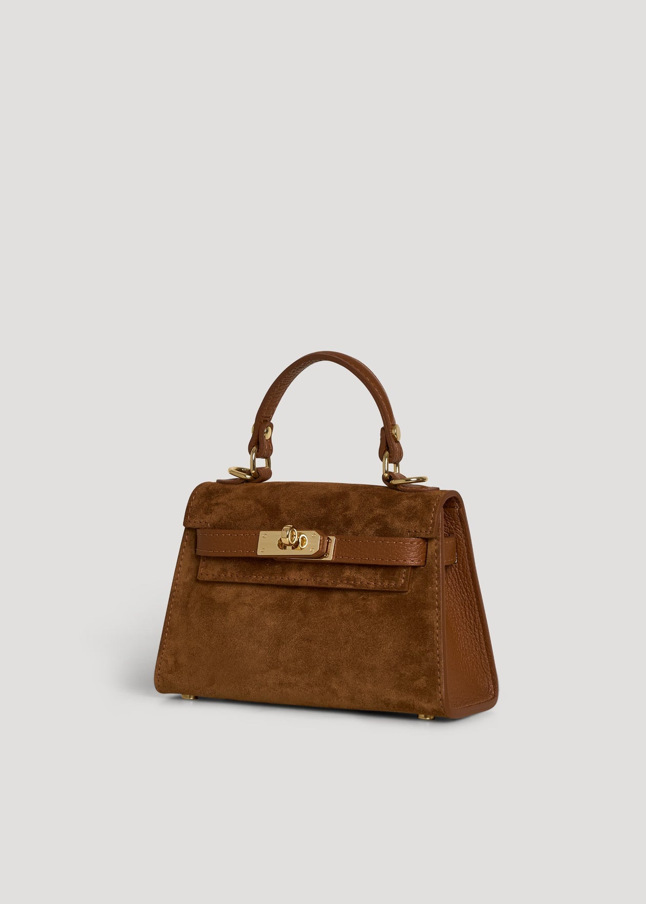Bellagio Mini Bag in Cognac Suede Leather