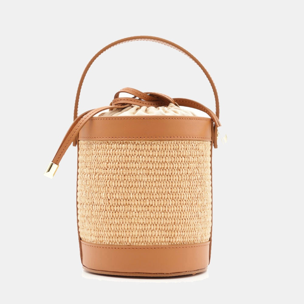 VELTRANO Pisa Raffia | Borsa Secchiello Made in Italy