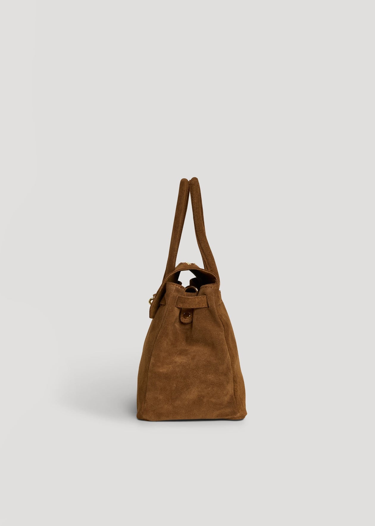 Montalcino bag in Cognac suede leather