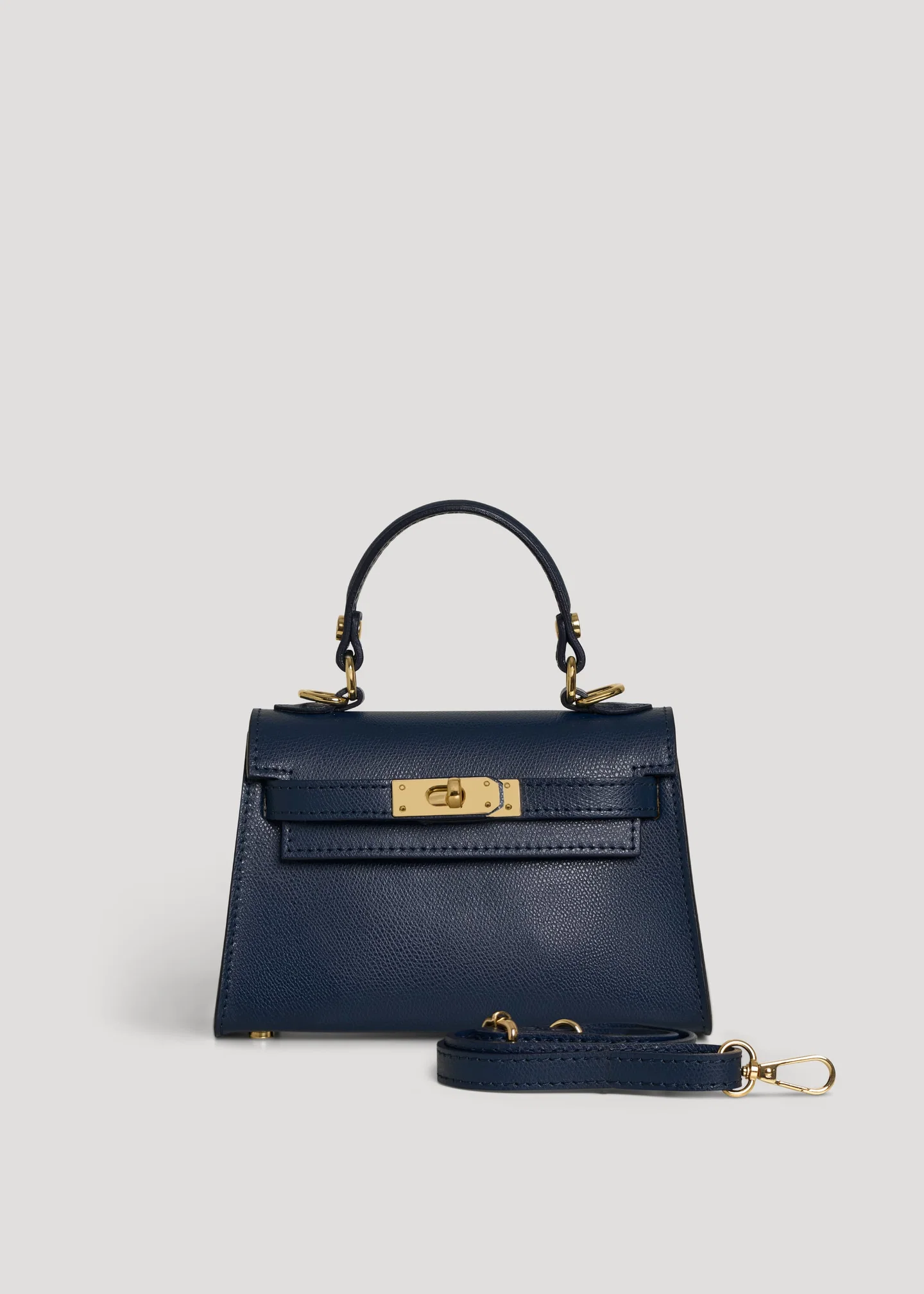 Bellagio Mini Bag in Pebbled Leather Navy