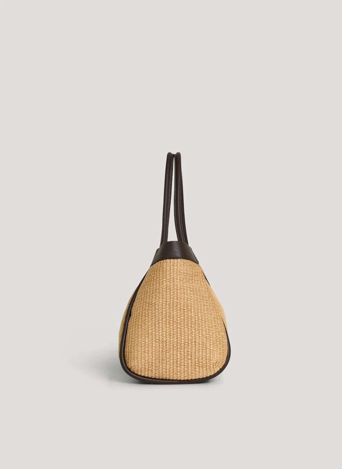 Siena Bag in Raffia e Dollaro Testa di Moro