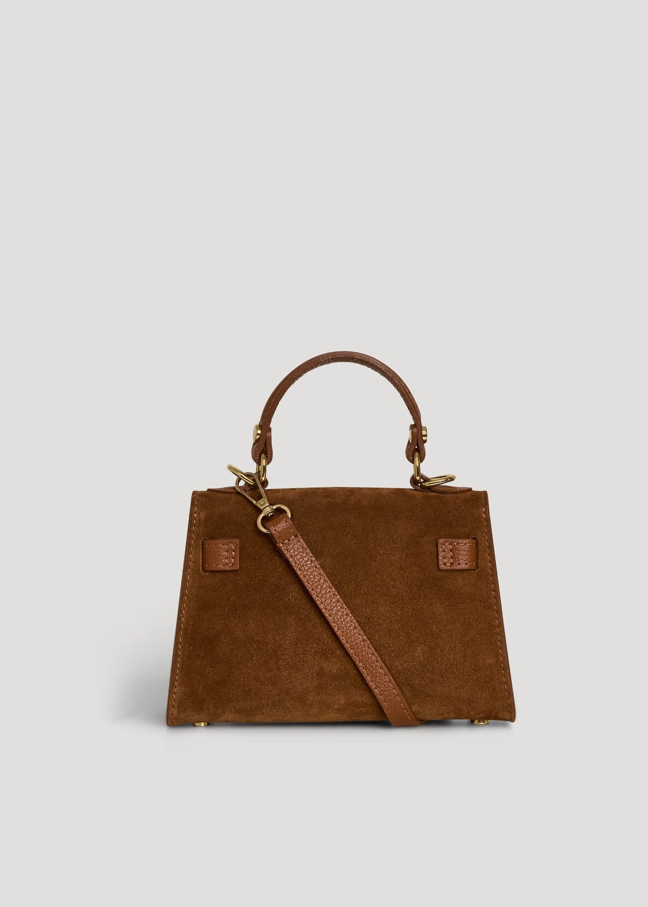 Bellagio Mini Bag in Cognac Suede Leather