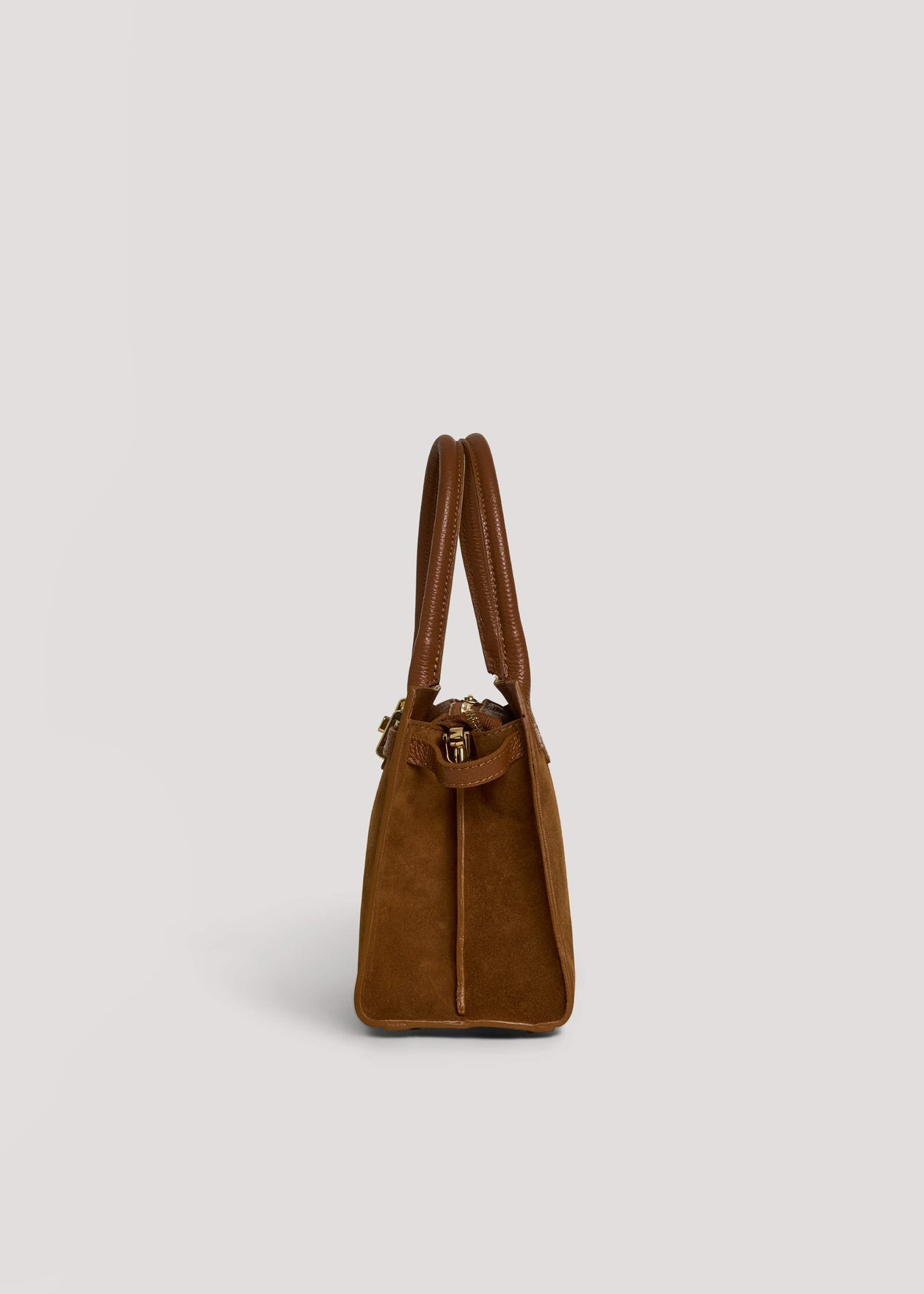Capri bag in Cognac suede leather