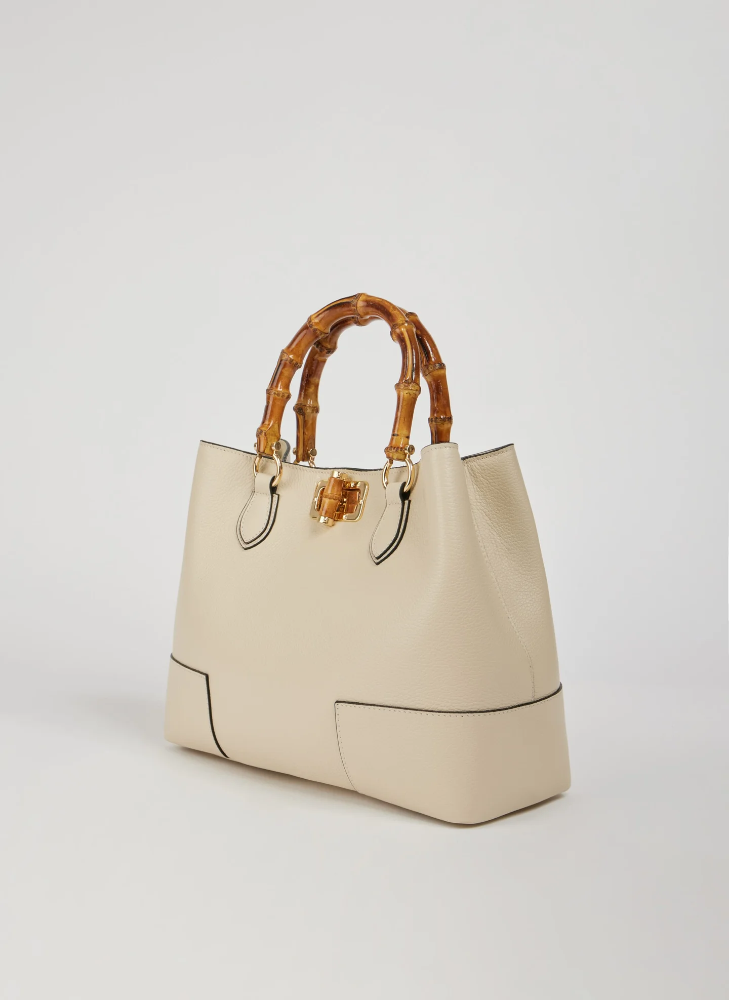 Bambù Bag in Dollaro Leather Beige