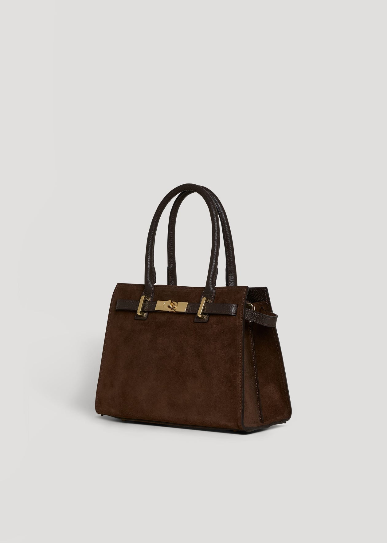 Brown Suede Capri Bag