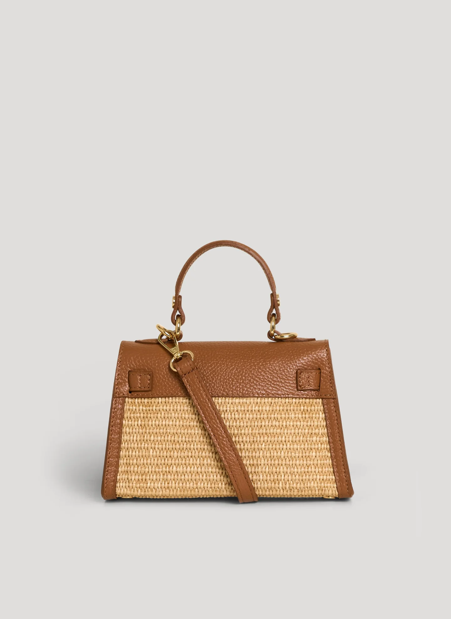 Bellagio Mini  in Raffia e Dollaro Marrone