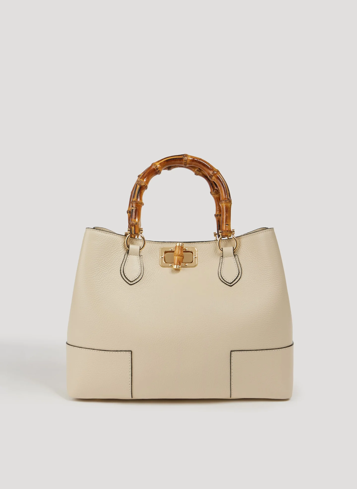Bambù Bag in Dollaro Leather Beige