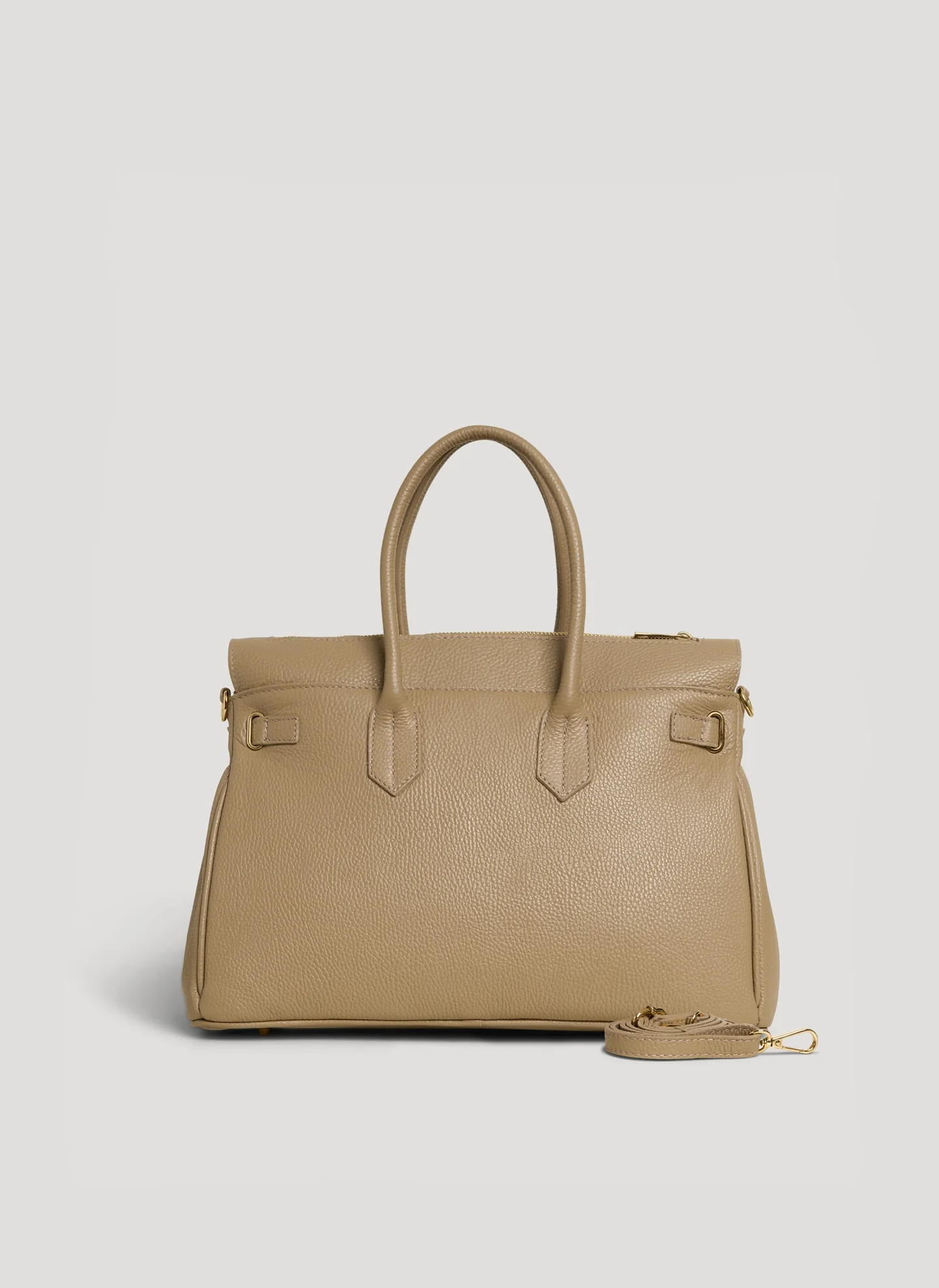 Montalcino Bag in Dollaro Leather Light Taupe