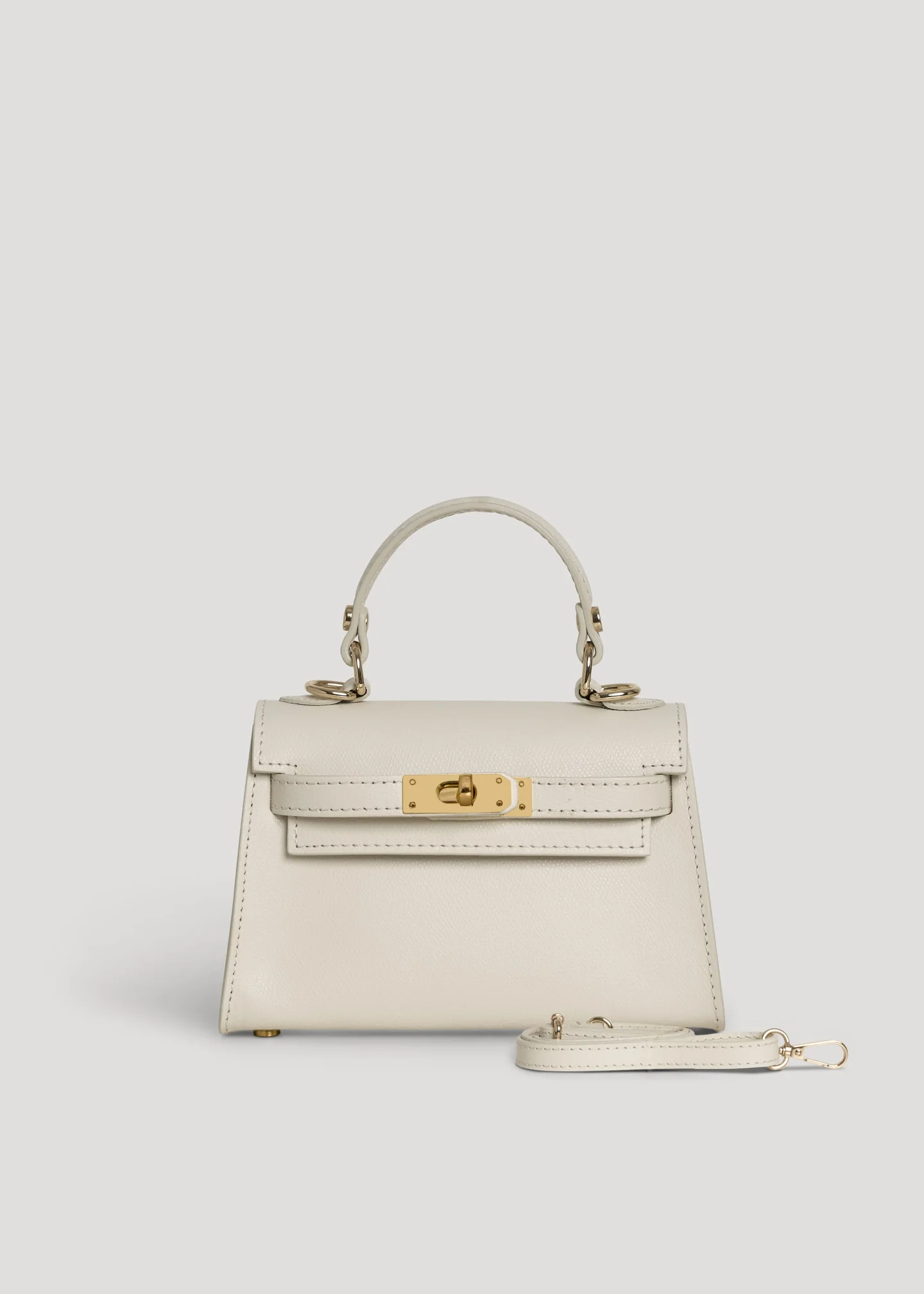 Bellagio Mini Bag in Pebbled Leather Beige