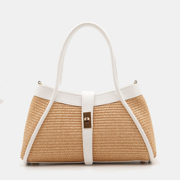Siena Bag in Raffia e Dollaro Bianco