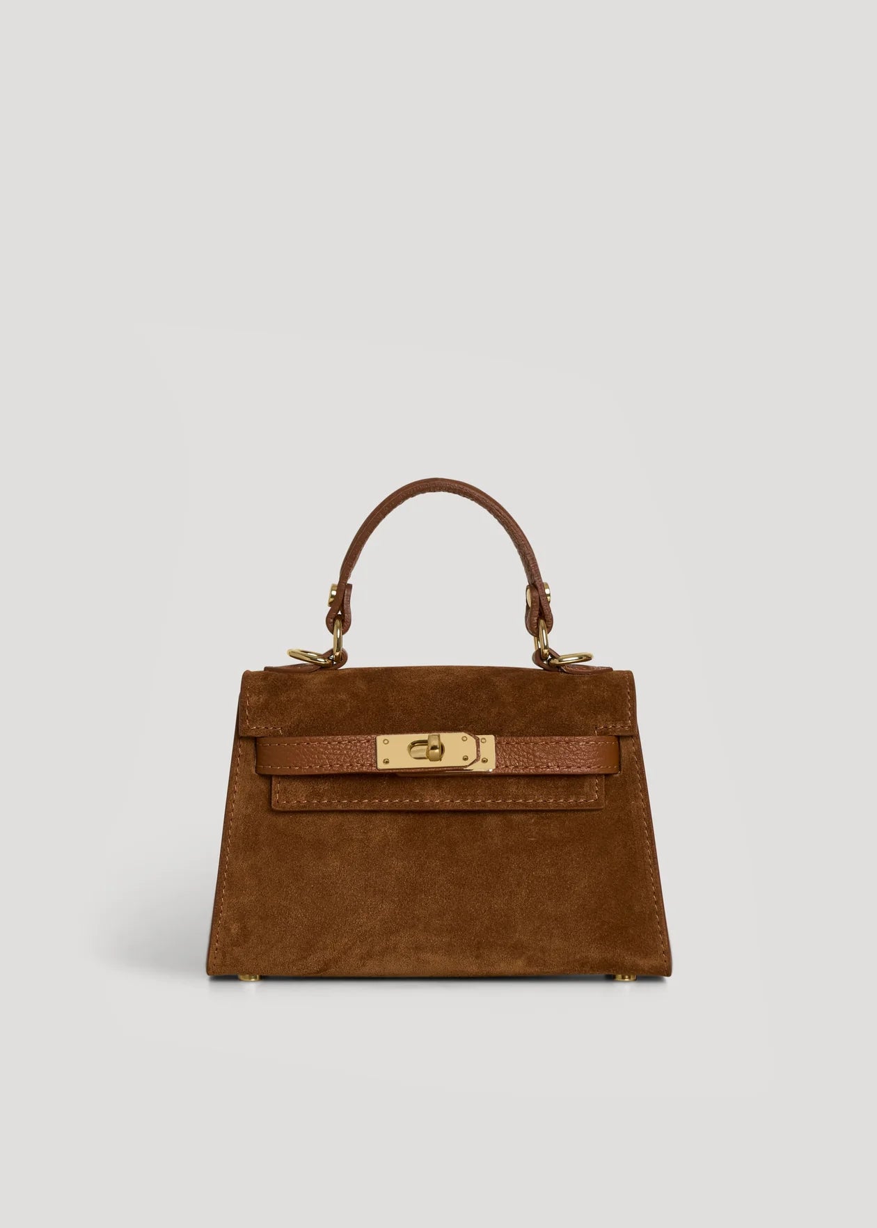 Bellagio Mini Bag in Cognac Suede Leather