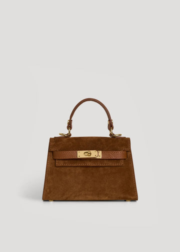 Bellagio Mini Bag in Cognac Suede Leather