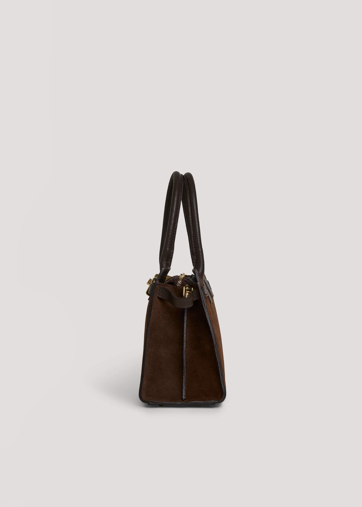 Brown Suede Capri Bag