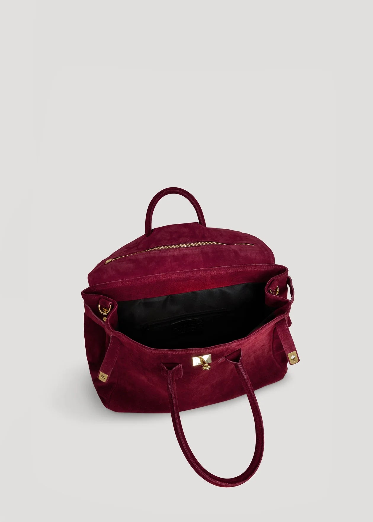 Montalcino Bag in Sangre Suede Leather