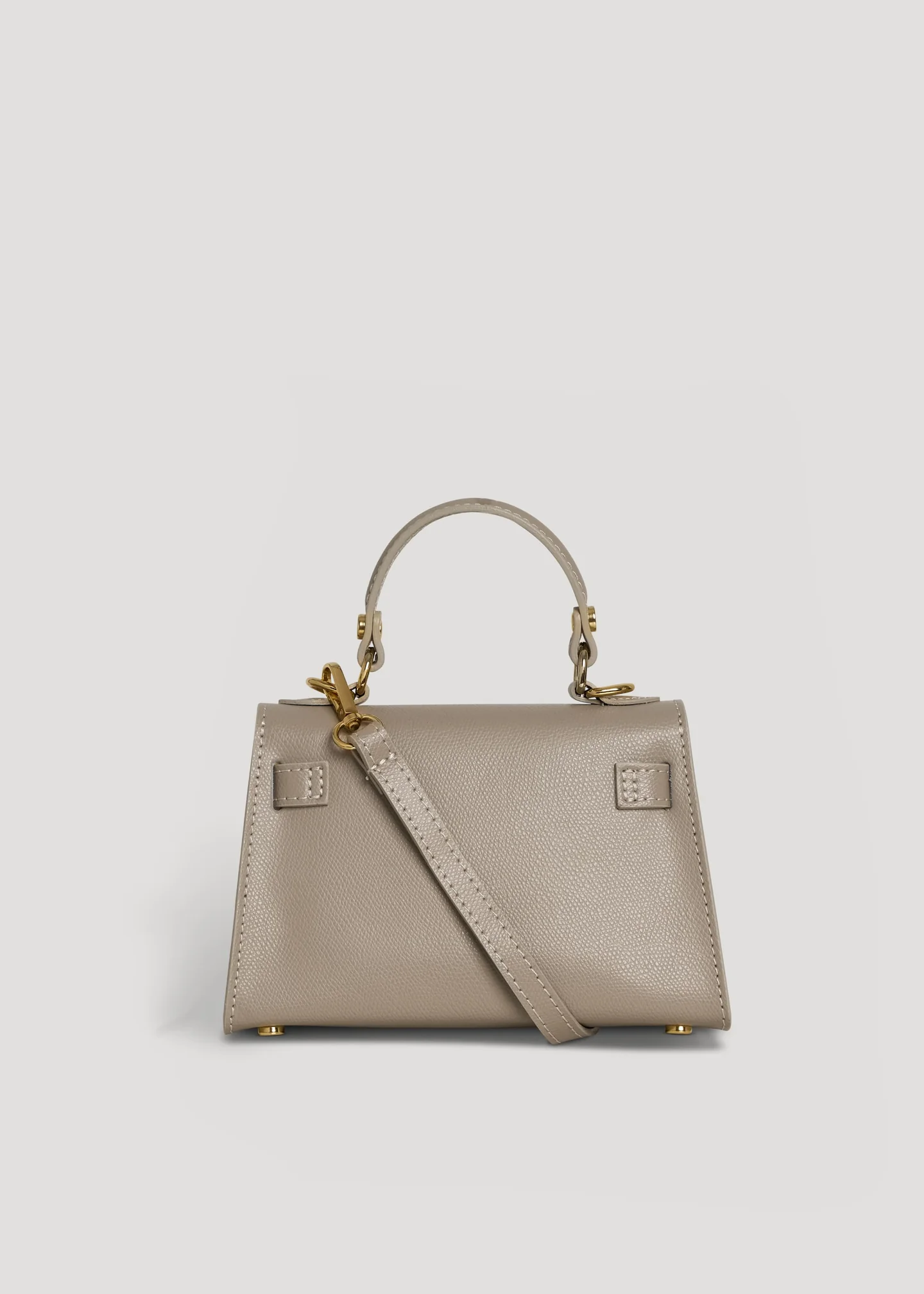 Bellagio Mini Bag in Pebbled Leather Taupe