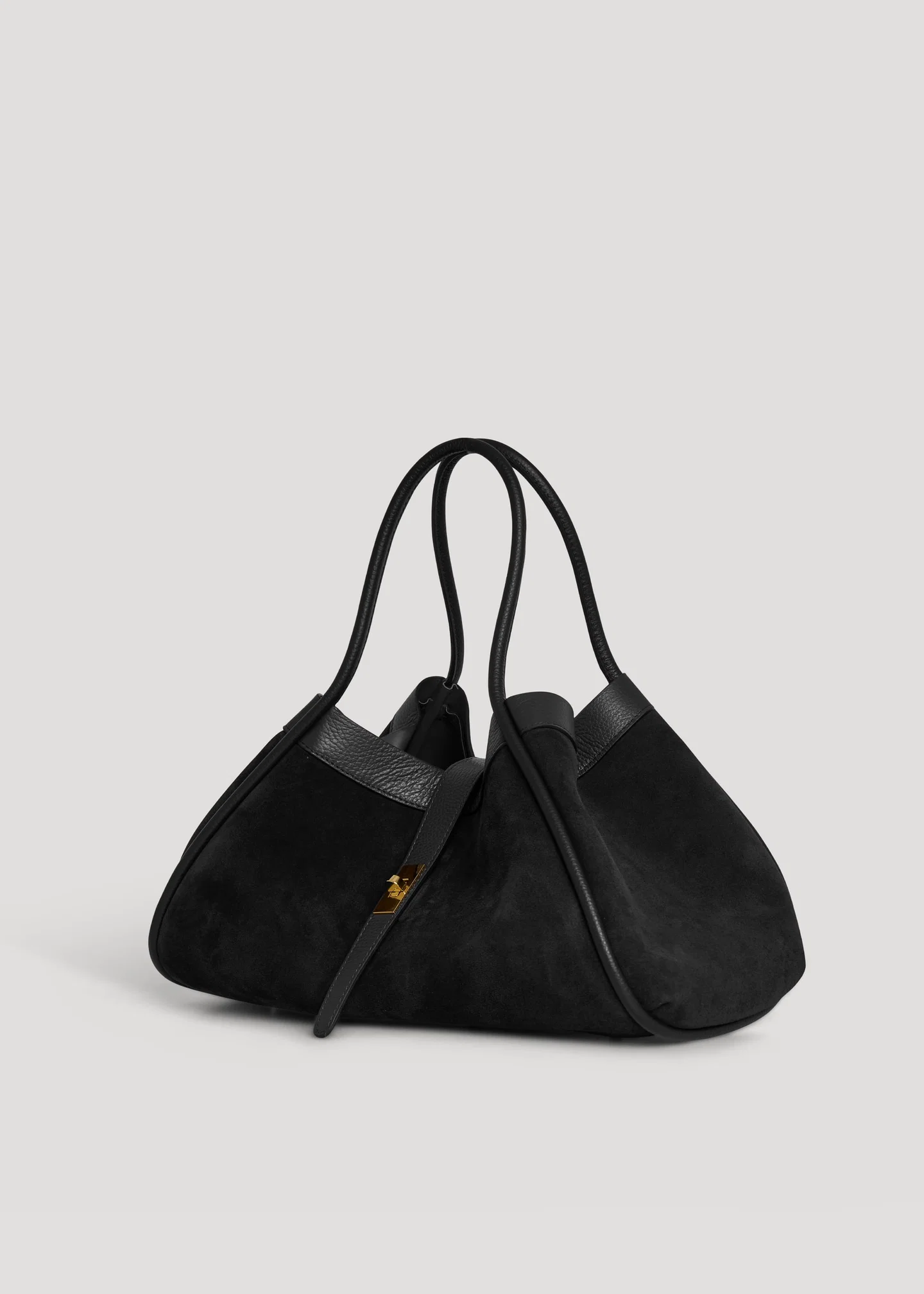 Siena Bag in Black Suede Leather