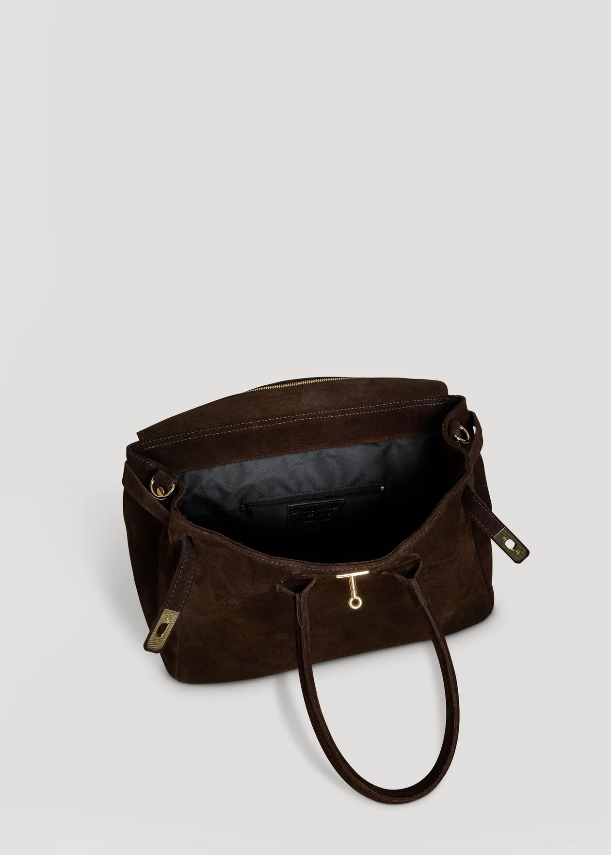 Montalcino Bag in Brown Suede Leather