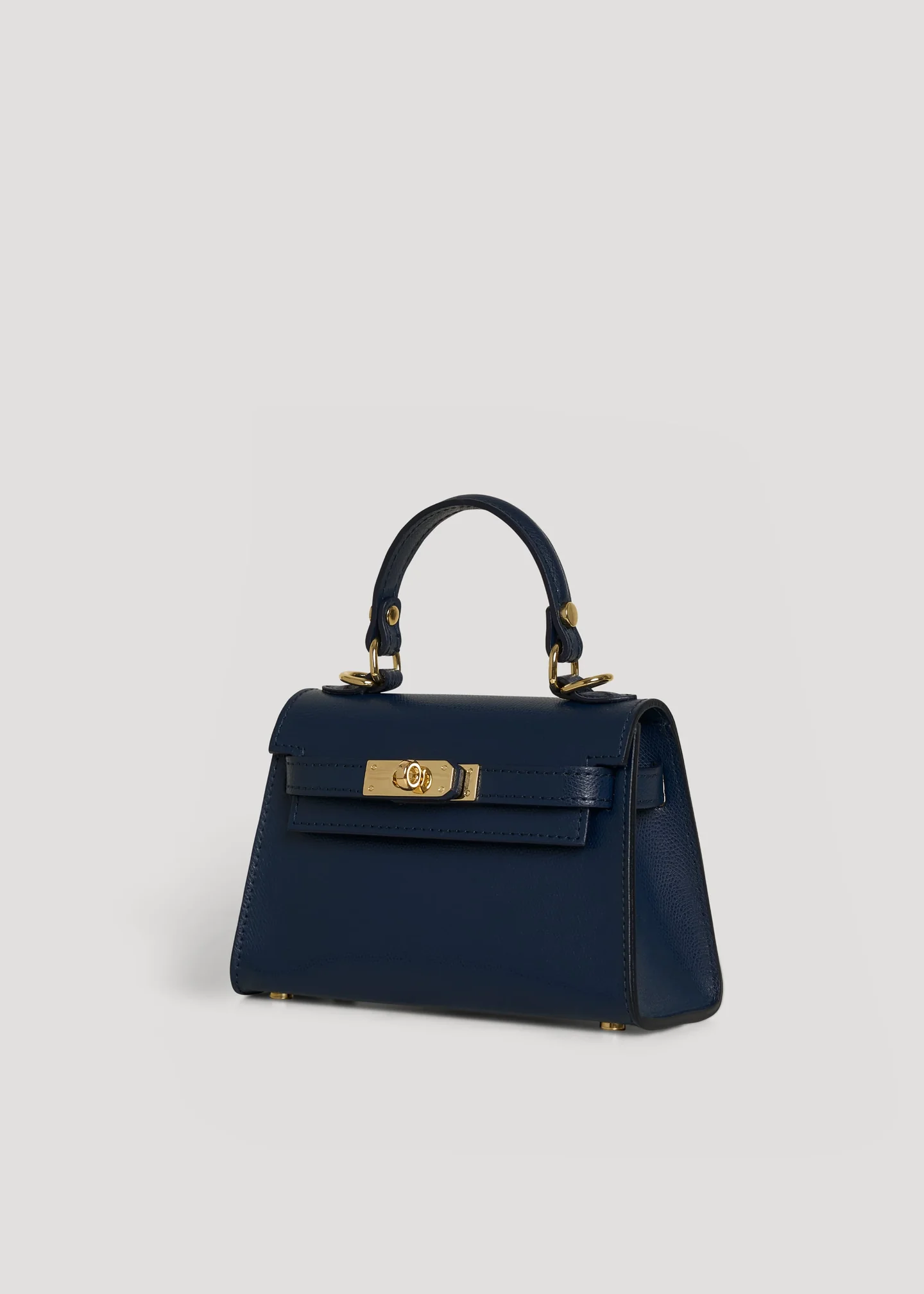 Bellagio Mini Bag in Pebbled Leather Navy