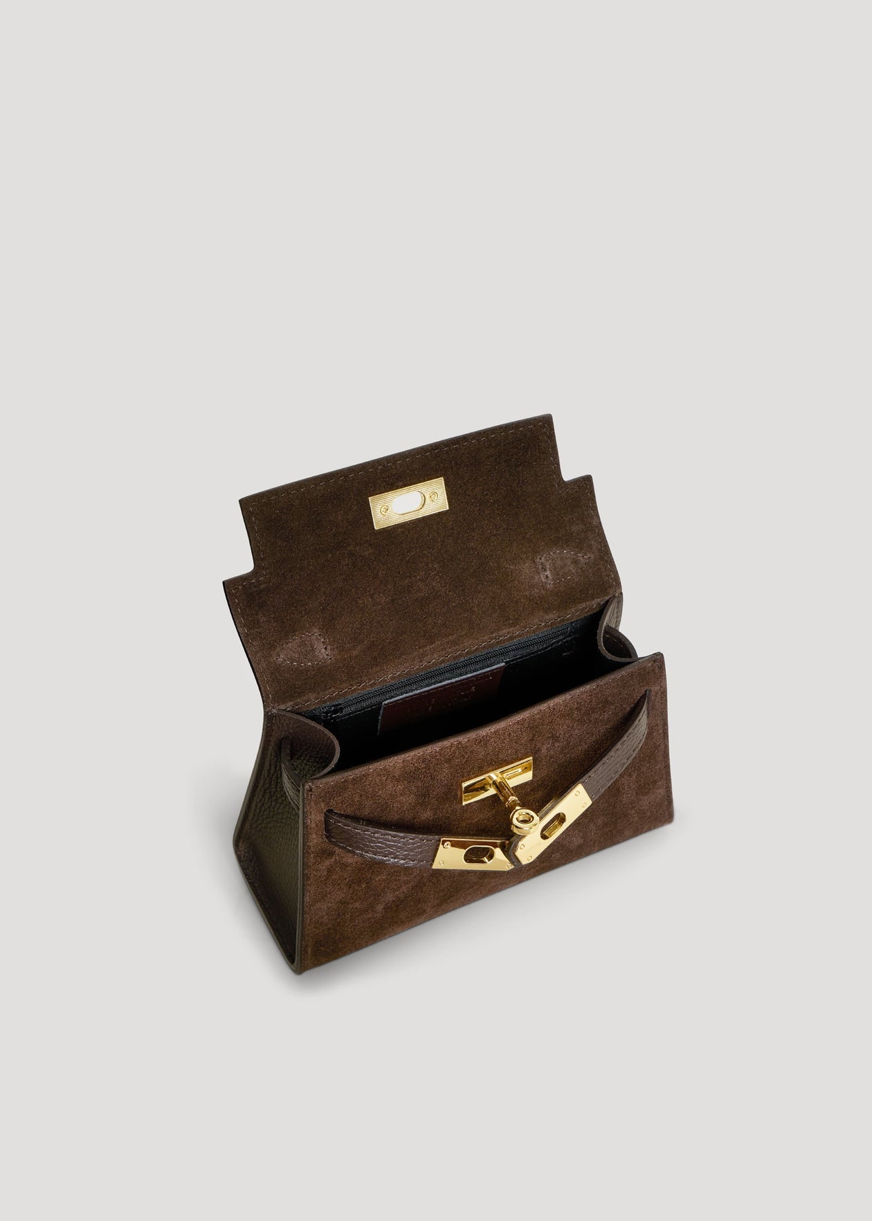 Bellagio Mini Bag in Brown Suede Leather