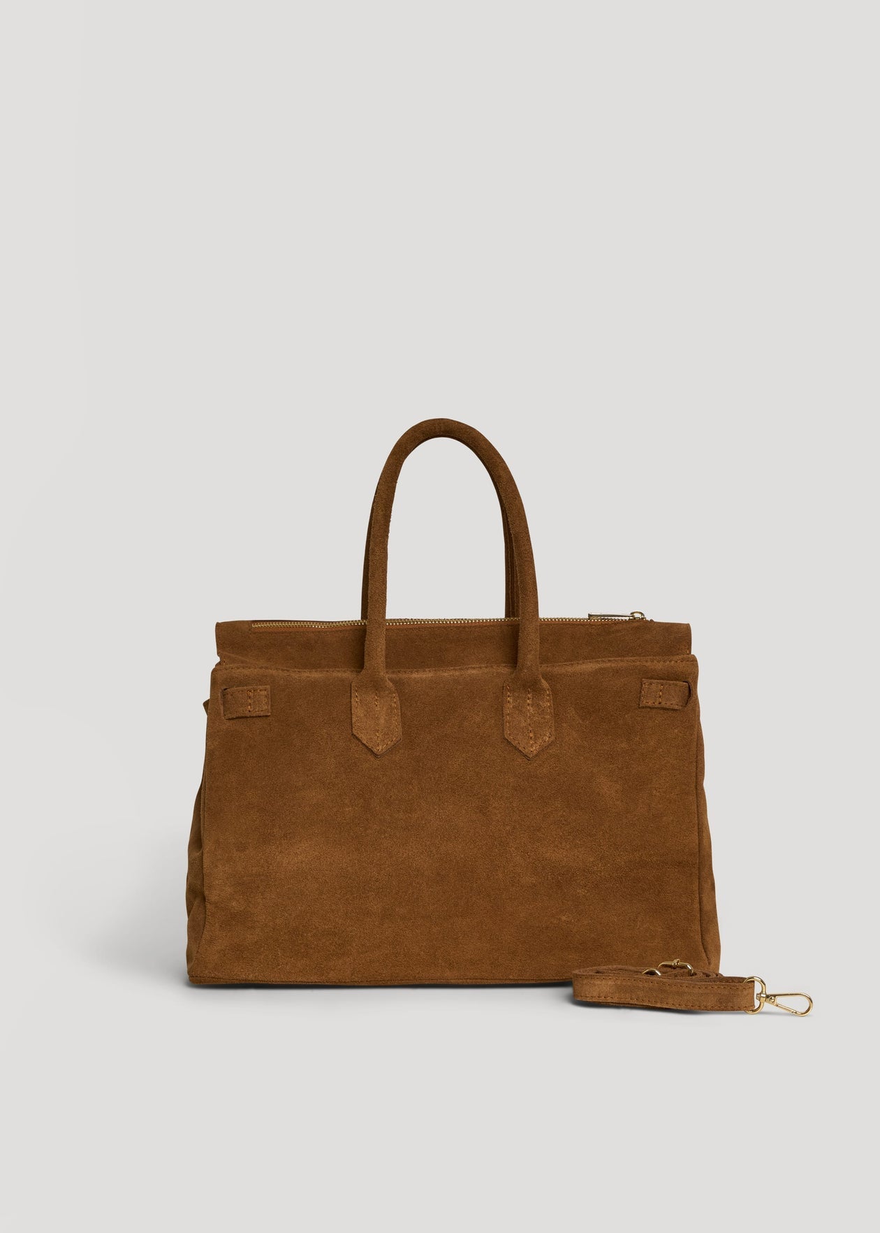 Montalcino bag in Cognac suede leather