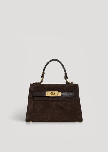 Bellagio Mini Bag in Brown Suede Leather