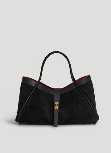Siena Bag in Black Suede Leather