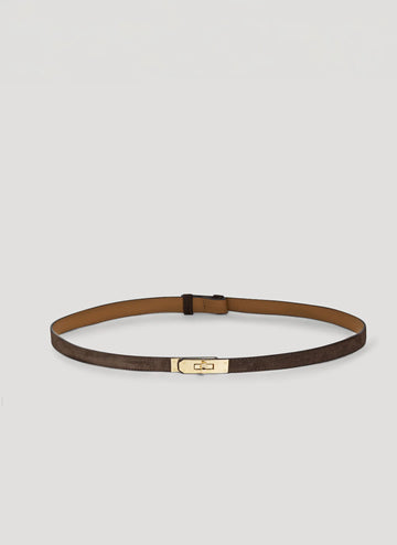 Frati belt in brown suede leather