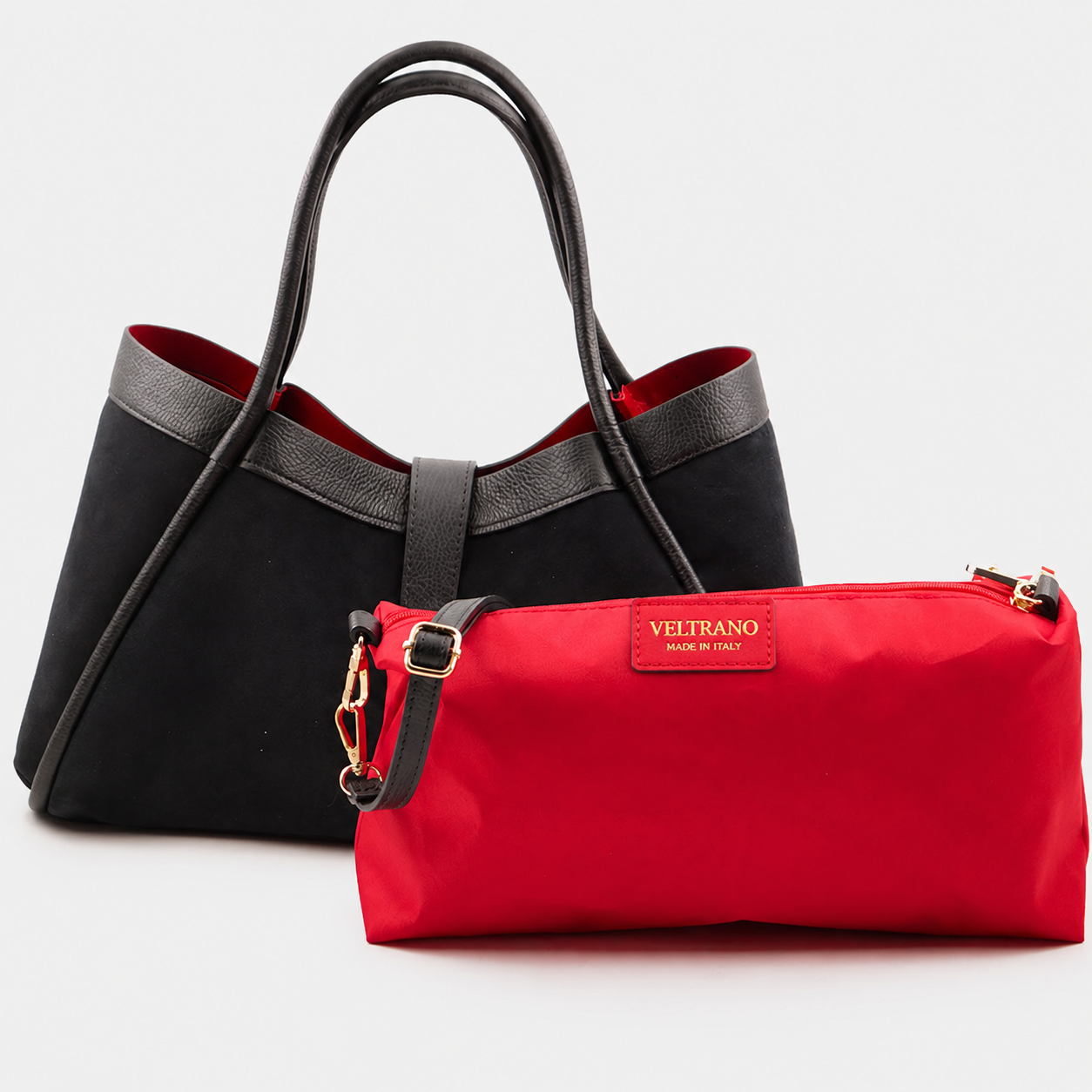 VELTRANO Lucca | Borsa Donna in Camoscio e Pelle Made in Italy